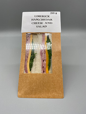 Limerick Ham Cheddar and Salad Sandwich 