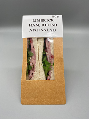 Limerick Ham Relish and Salad Sandwich 