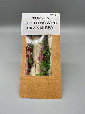 Turkey Stuffing and Cranberry Sandwich 